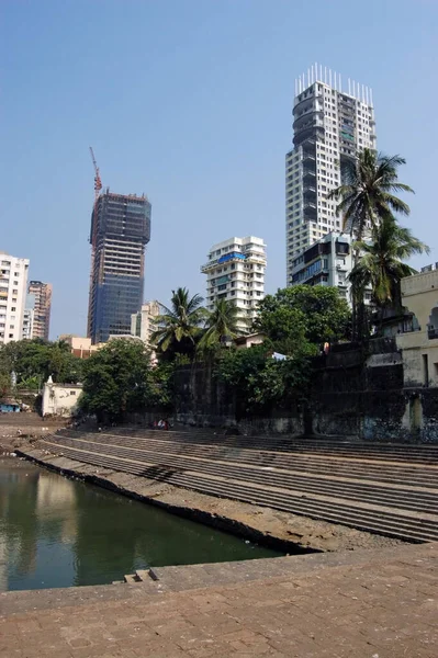 Der Antike Banganga Tank Eine Heilige Süßwasserstätte Für Hindus Mumbai — Stockfoto