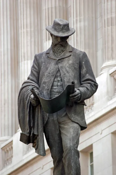 Public Sculpture Statue Engineer James Henry Greathead Who Responsible Start — Stock Photo, Image