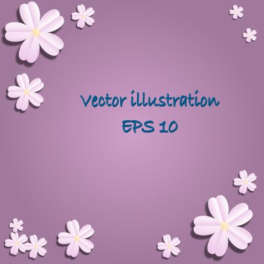 Güzel çiçek trendy arka plan 3-Pembe çiçek sakura. Şık modern arka plan. Düğün, doğum günü ve yaşam olayları için tebrik veya davetiye kartı. Vektör çizim eps 10