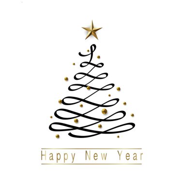 Noel ve Yeni Yıl afişi, yazı afişi.