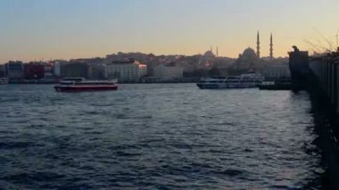 Galata Köprüsü deniz zaman atlamalı, istanbul şehir