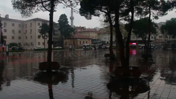 Eső, május 2016-ban, a város Isztambul — Stock videók