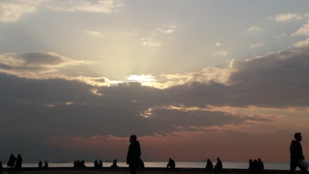 Σμύρνη πόλη, πλήθος, ώρα λήξη, Μαΐου 2016, Τουρκία — Αρχείο Βίντεο