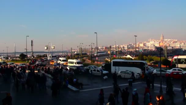 A multidão de pessoas na cidade de Istambul, maio de 2016, Turquia — Vídeo de Stock