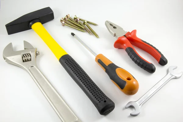 Tools for construction and repair on a white background — Stock Photo, Image