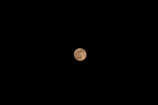 Full Moon Dark Background Craters — Stock Photo, Image