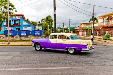 Varadero, Küba - 20 Mayıs 2021 1957 Chevrolet Bel Air
