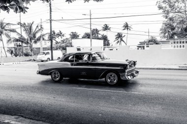 Varadero, Küba - 20 Mayıs 2021 1957 Chevrolet Bel Air