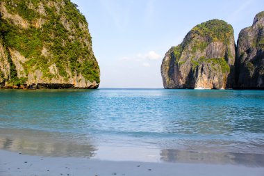 Su, kum, Maya Bay, Phi Phi, Tayland kayalar