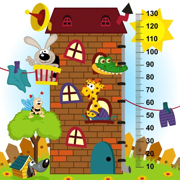 House height  measure (in original proportions 1:4) — Stock Vector