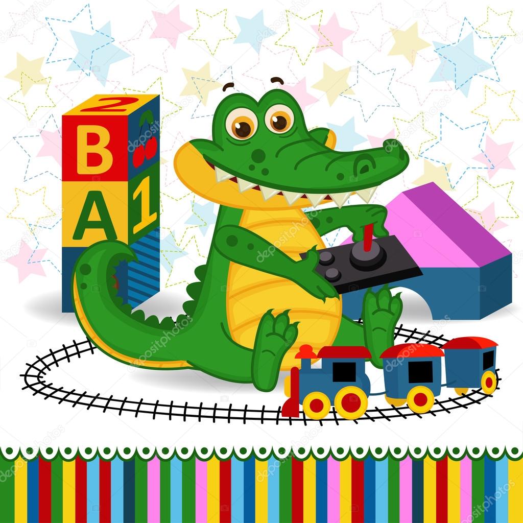 crocodile railroad  vector