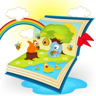 sihirli kitap. glade hayvanlarda