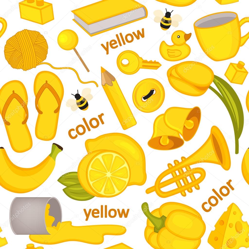 seamless pattern with yellow objects