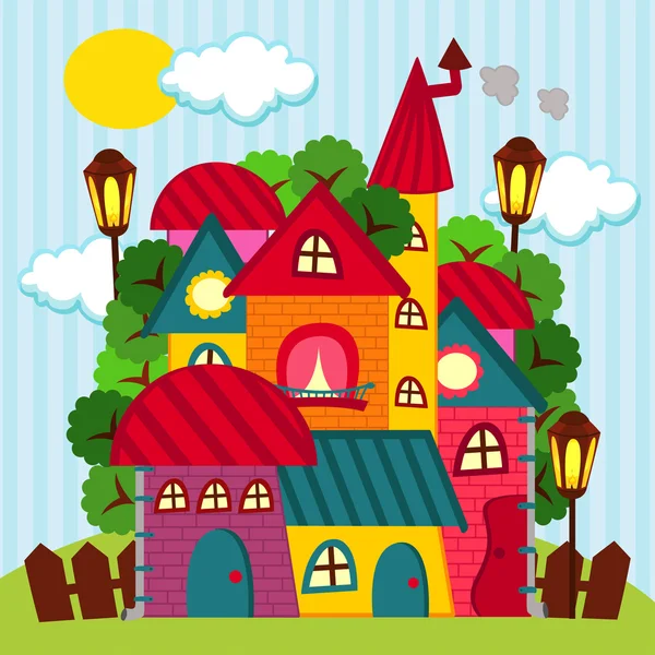 Suburbs and houses — Stock Vector