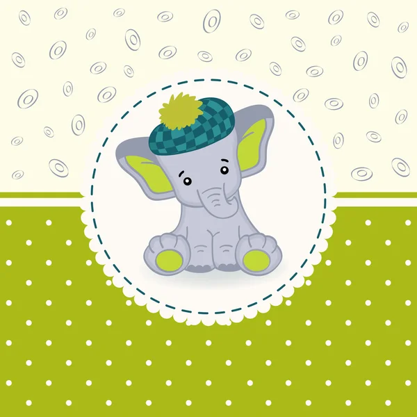 Pequeño bebé elefante — Vector de stock