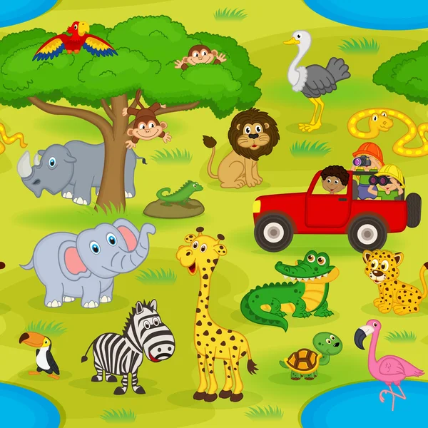 Safari hayvanlar ile Seamless Modeli 