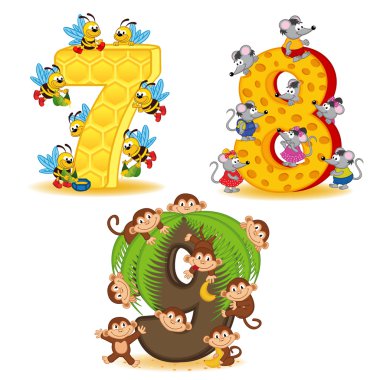 sayı ile hayvan sayısı 7'den 9'a ayarla 