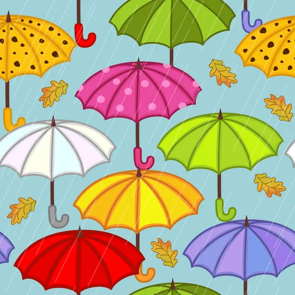 Seamless pattern with umbrella — Stock Vector