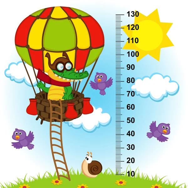 Medida da altura do balão (em proporções originais 1 a 4 ) —  Vetores de Stock