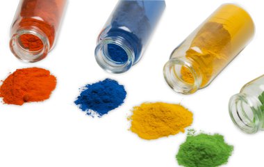 Cam botles renkli toz