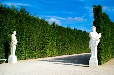 PARIS, FRANCE - AUGUST 21, 2012: French pavilion and garden from