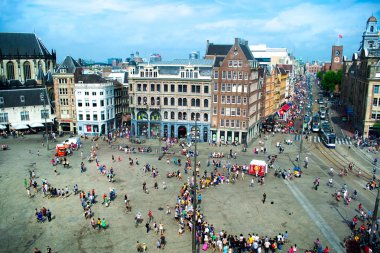 AMSTERDAM, NETHERLANDS - AUGUST 20, 2012: Dam Square 