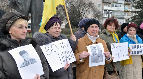 Митинг в поддержку Нади Савченко — стоковое фото
