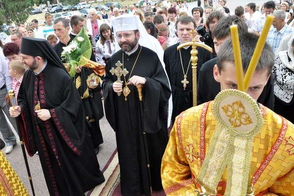 Візит до Чортківського голови церкви Святослав Shevchuk_7 — стокове фото