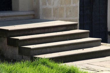 Old stone historic stairs in the city