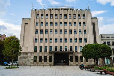 Kaunas Yeni Şehir Litvanya 'sında modern mimari binası