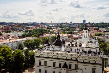 Vilnius şehir manzarası yüksek görüş açısına sahip