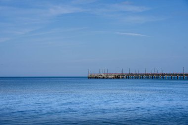 Litvanya 'nın Palanga limanı yakınlarındaki sakin deniz manzarası