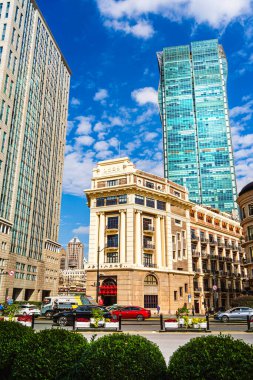 Orta Şangay 'da modern binalar ve mimari