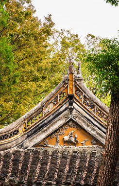 Çin Suzhou 'da Pagoda' nın geleneksel mimarisi