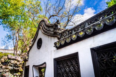 Şangay 'daki Yuyuan Bahçeleri' nde geleneksel mimari