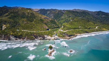 Batı Sahili Yeni Zelanda 'nın hava manzarası