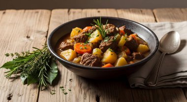 patates ve havuç ile sığır eti güveç