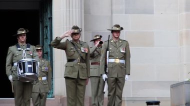 Canberra, Avustralya - 2 Ekim 2013: canberra, Avustralya Avustralya Savaş Anıtı kapanış töreninde, kapat