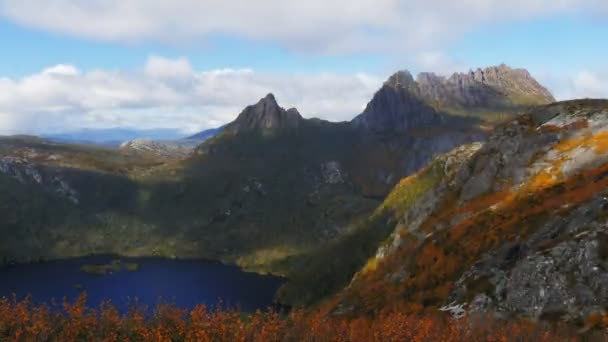 Cradle mountain gołąb jezioro timelapse — Wideo stockowe