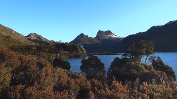 Cradle mountain buzul rock ile — Stok video