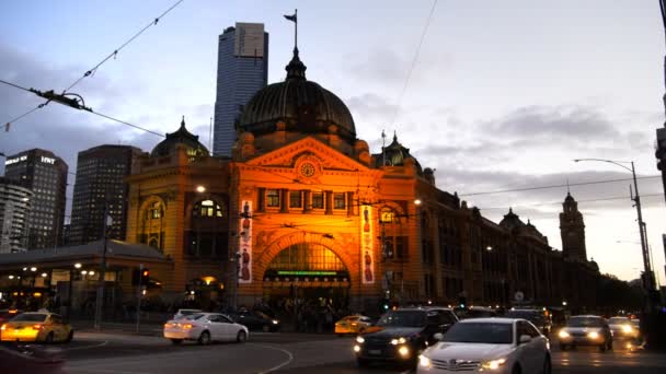 Melbourne Australia Września 2013 Wczesnym Wieczorem Strzał Osób Dojeżdżających Pracy — Wideo stockowe