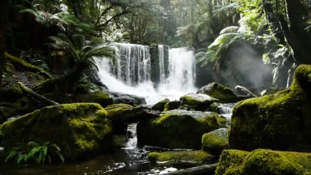 Horseshoe falls v Tasmánii — Stock video