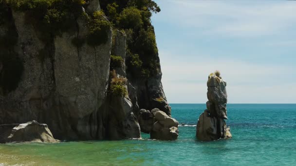 Formations rocheuses à la baie d'anapai — Video