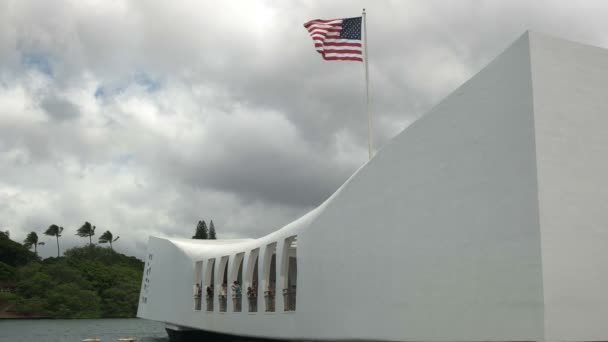 美利坚合众国火奴鲁鲁 2015年8月9日 夏威夷珍珠港亚利桑那州纪念馆内部景观 — 图库视频影像