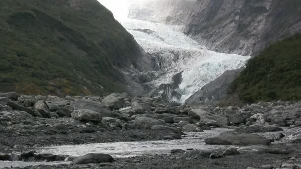 Franz josef glaciär i nya zeeland — Stockvideo