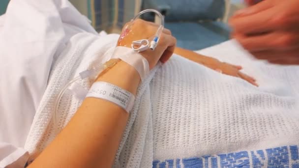 Канвал Австралія Лютого 2013 Пацієнт Має Свої Внутрішньовенних Лінію Перевірив — стокове відео