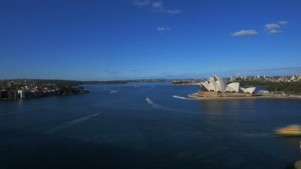 Sydney harbou från harbour bridge — Stockvideo