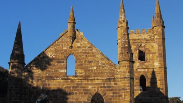 Exterior da igreja no porto de Arthur — Vídeo de Stock