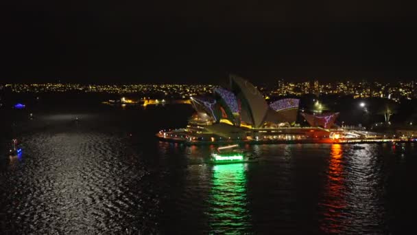 O porto de Sydney e a casa de ópera — Vídeo de Stock