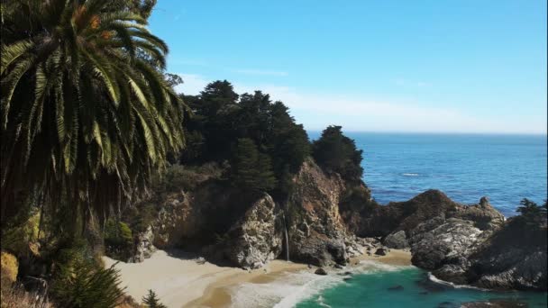 Mcway falls on the california coast — Stock Video